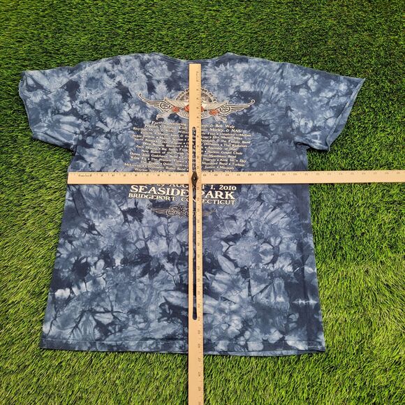 Skelton Skull Rocker Shirt Womens Large 21x26 Blue - Picture 3 of 13